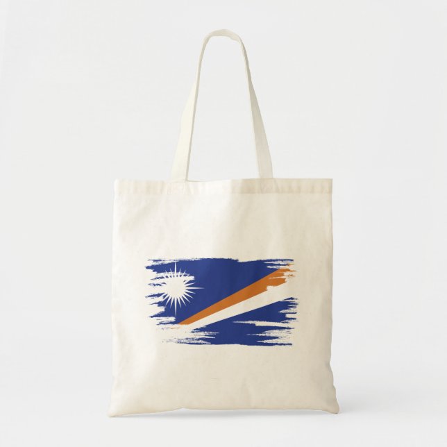 Marshall Islands Flag Brush Art Tote Bag (Front)