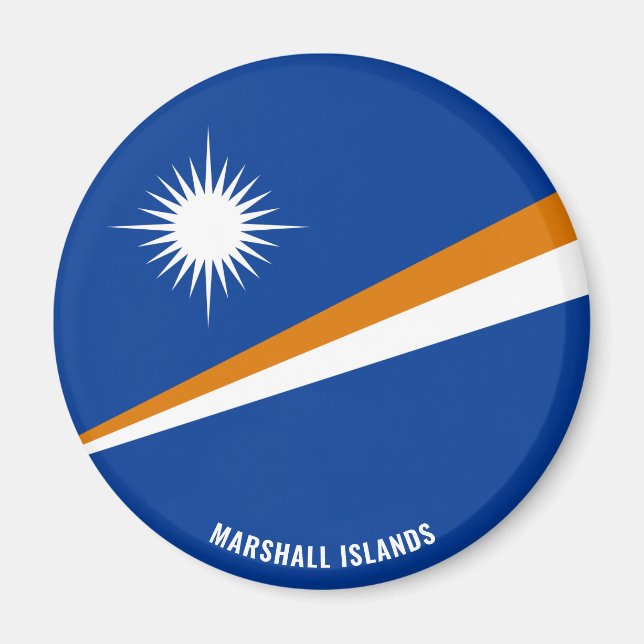 Marshall Islands Flag Charming Patriotic Magnet (Front)