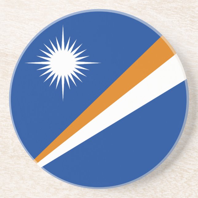 Marshall Islands Flag Coaster (Front)