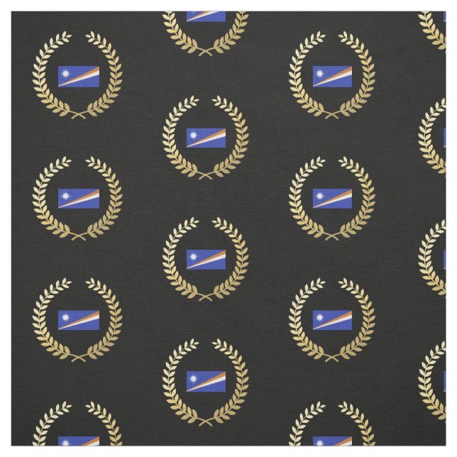 Marshall Islands Flag Fabric (Swatch)