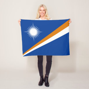 Marshall Islands Flag Fleece Blanket