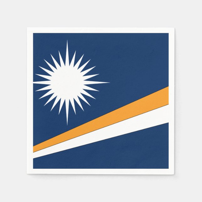 Marshall Islands Flag Napkin (Front)