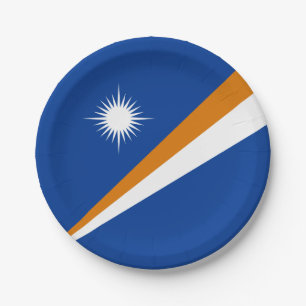 Marshall Islands Flag Paper Plate