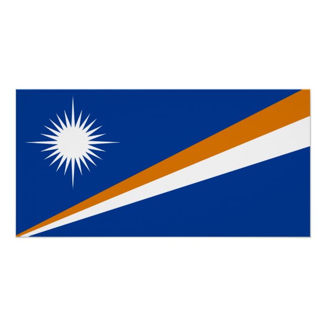 Marshall Islands Flag Poster (Front)