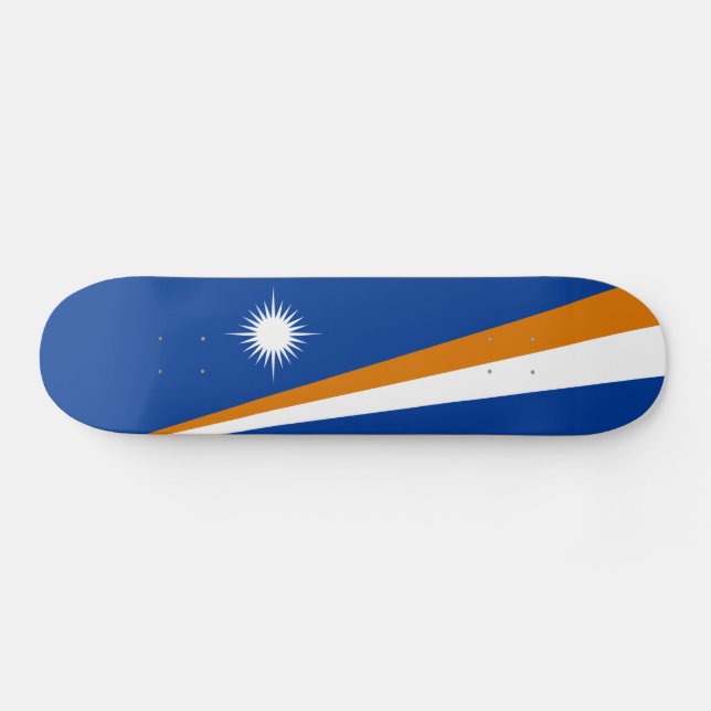 Marshall Islands Flag Skateboard (Horz)