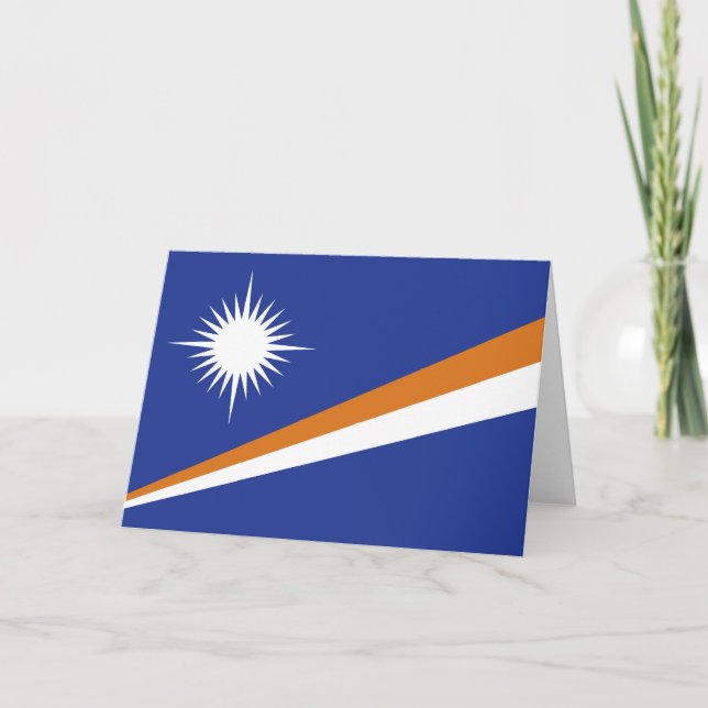 Marshall Islands flag Thank You Card (Front)
