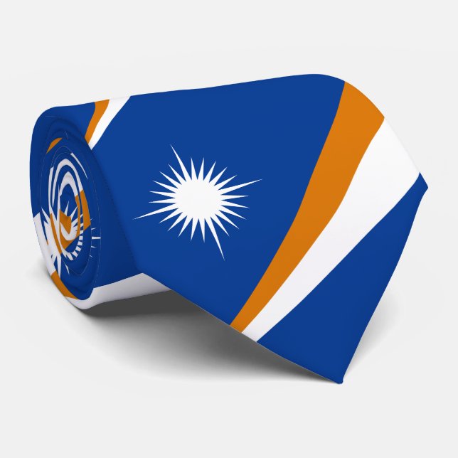 Marshall Islands Flag Tie (Rolled)