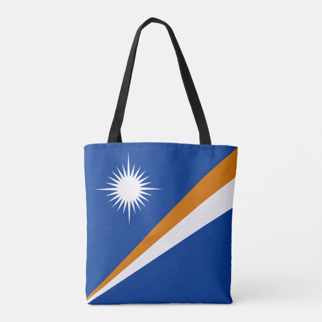 Marshall Islands Flag Tote Bag (Back)