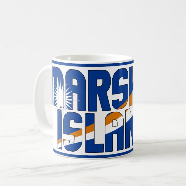 Marshall Islands National Flag Patriotic Coffee Mug (Front Left)