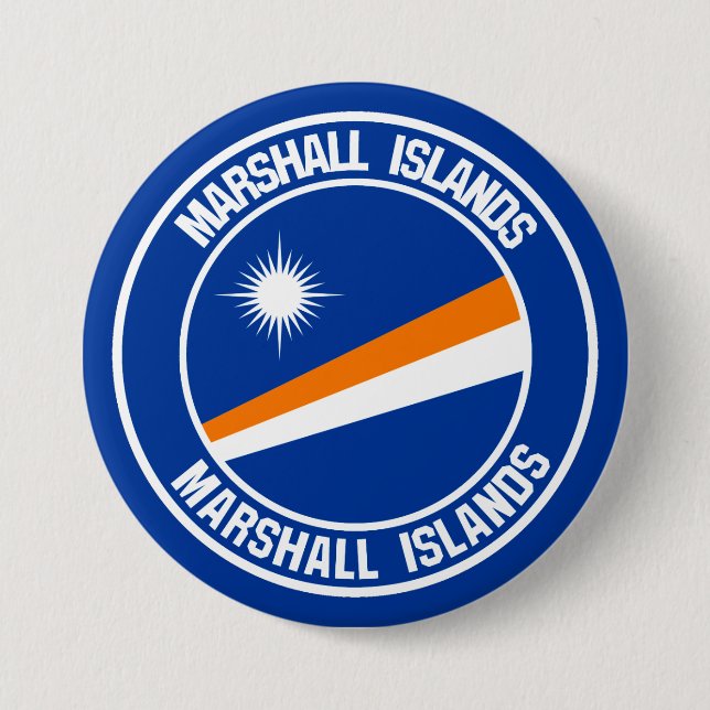 Marshall Islands Round Emblem 7.5 Cm Round Badge (Front)