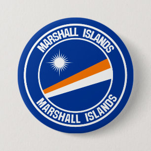 Marshall Islands Round Emblem 7.5 Cm Round Badge