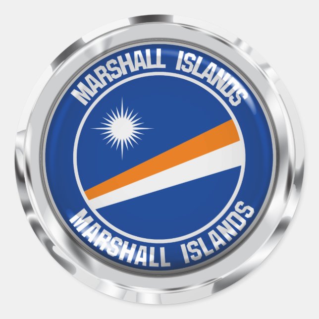 Marshall Islands Round Emblem Classic Round Sticker (Front)