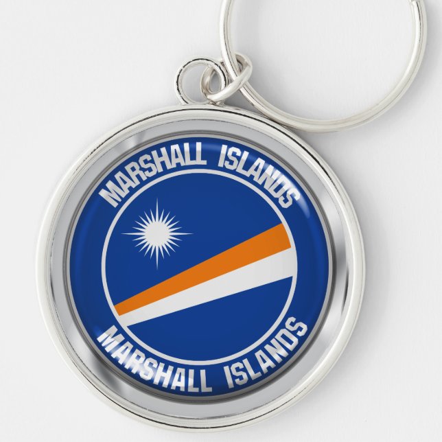 Marshall Islands Round Emblem Key Ring (Front)