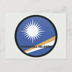 Marshall Islands Roundel quality Flag Postcard