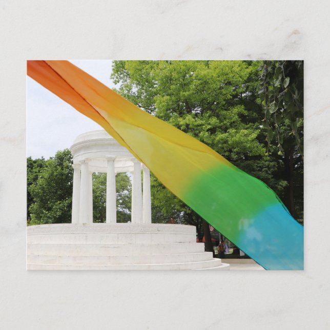 Marshall Michigan Pride Rainbow  Postcard (Front)