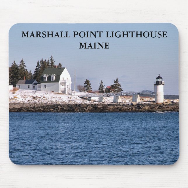 Marshall Point Light, Port Clyde Maine Mouse Pad (Front)