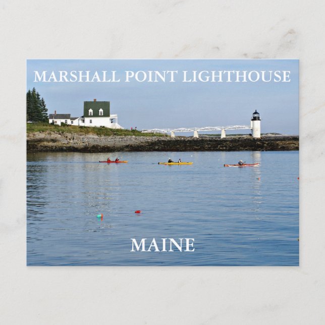 Marshall Point Light, Port Clyde Maine Postcard (Front)