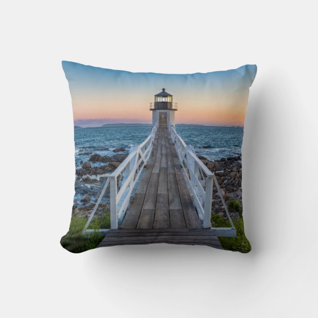 Marshall Point Lighthouse at Sunset Cushion (Front)