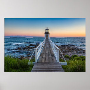 Marshall Point Lighthouse at Sunset Poster
