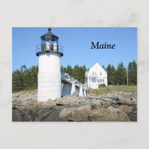 Marshall Point lighthouse in Maine Postcard