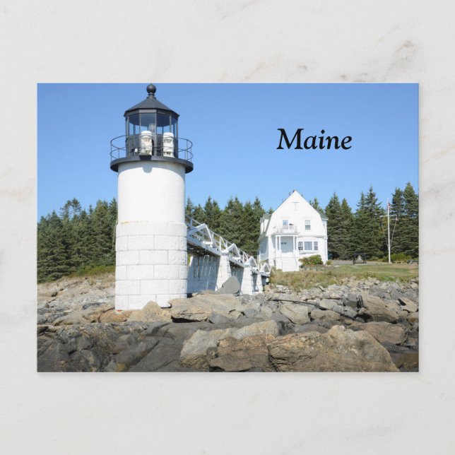 Marshall Point lighthouse in Maine Postcard (Front)