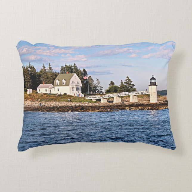Marshall Point Lighthouse, Maine Accent Pillow (Front)