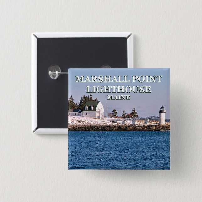Marshall Point Lighthouse, Maine Button (Front & Back)