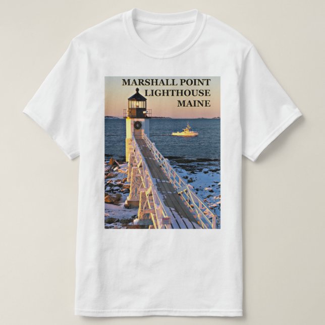 Marshall Point Lighthouse, Port Clyde Maine TShirt (Design Front)