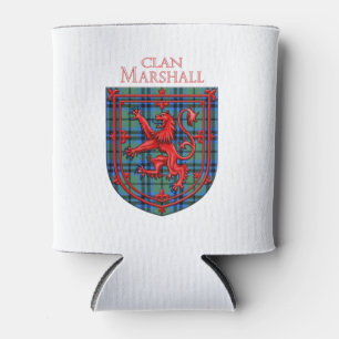 Marshall Tartan Scottish Plaid Lion Rampant Can Cooler