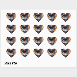Marshallow steampunk heart sticker