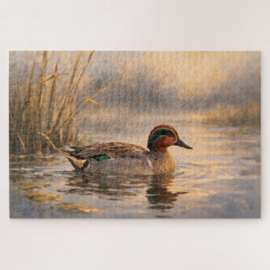 Marshland Duck Coastal Wildlife Art Puzzle