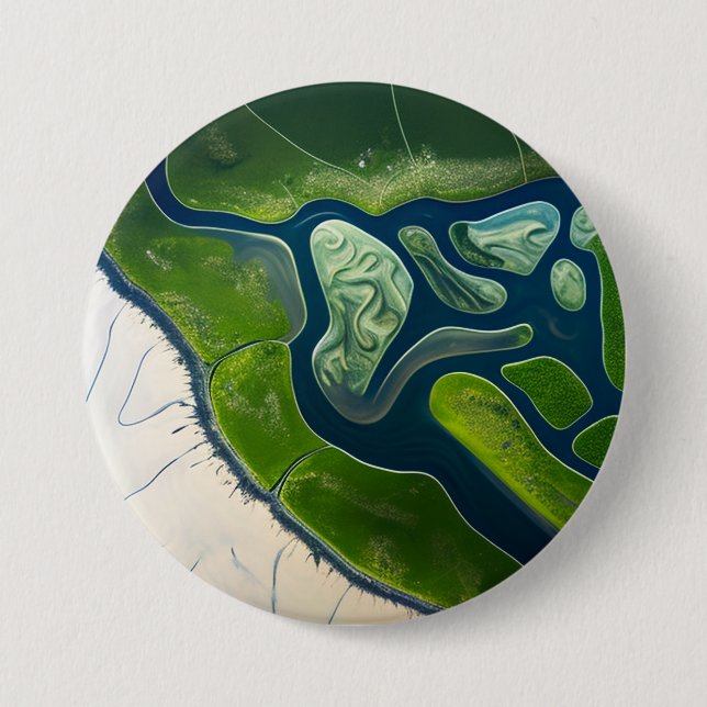Marshland Elegance 7.5 Cm Round Badge (Front)