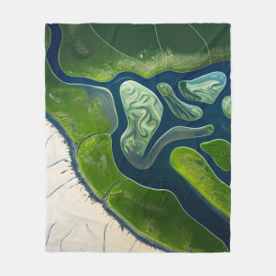 Marshland Elegance Fleece Blanket