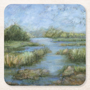 Marshland I Square Paper Coaster