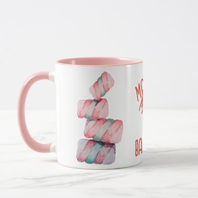 Marshmallow Balancing Candy Pun Mug (Left)