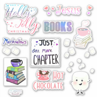 Marshmallow book Stickers 8x8