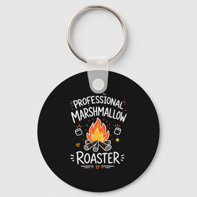 Marshmallow campfire s'mores  key ring (Front)