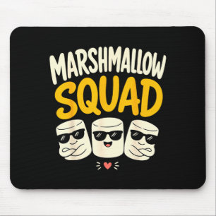 Marshmallow family campfire s'mores  mouse pad