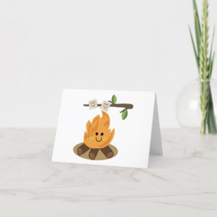 Marshmallow Fire Thank You Card