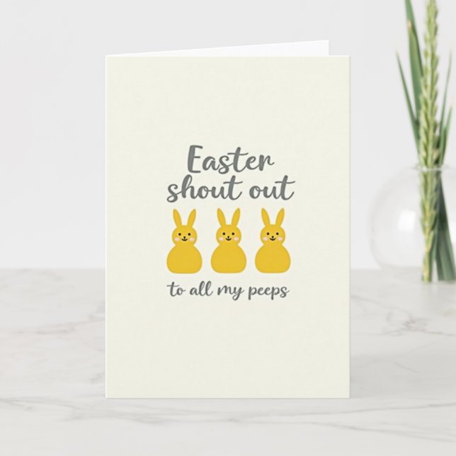 Marshmallow Friends Happy Card (Front)