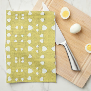 Marshmallow Hearts Tea Towel