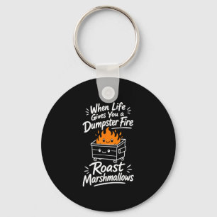 Marshmallow humour key ring