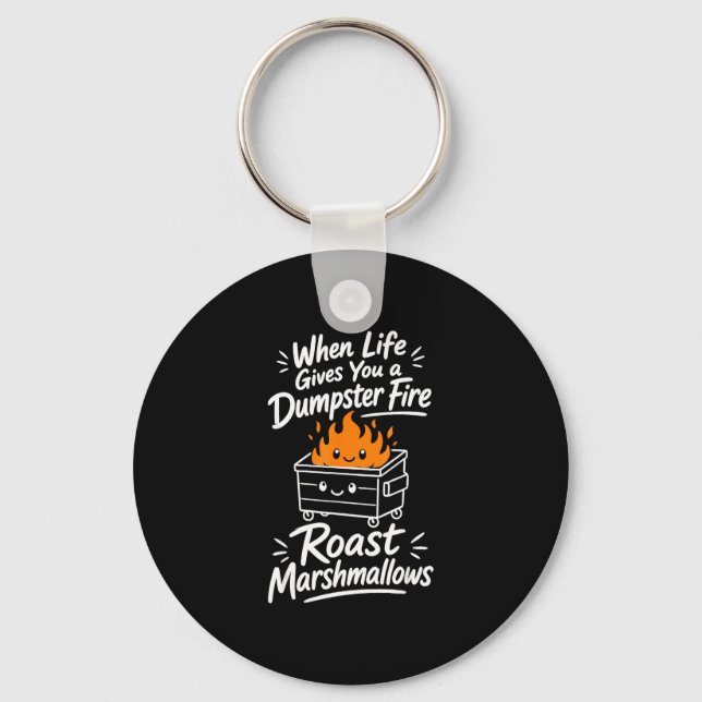 Marshmallow humour  key ring (Front)
