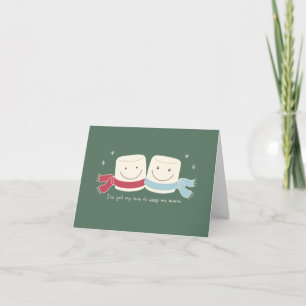 Marshmallow Love Holiday Greeting Card