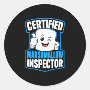 Marshmallow lover campfire s'mores classic round sticker