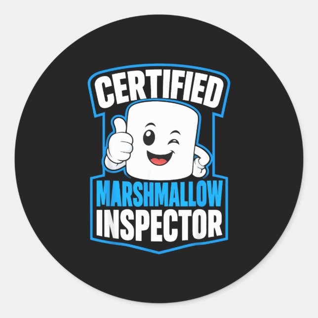 Marshmallow lover campfire s'mores  classic round sticker (Front)