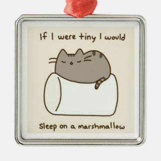 marshmallow metal ornament