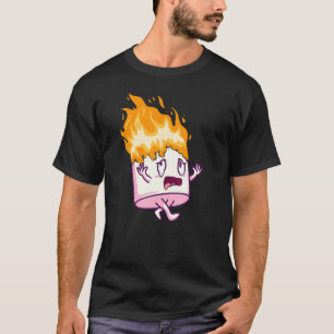 Marshmallow On Fire S'mores Camping Campfire Smore T-Shirt