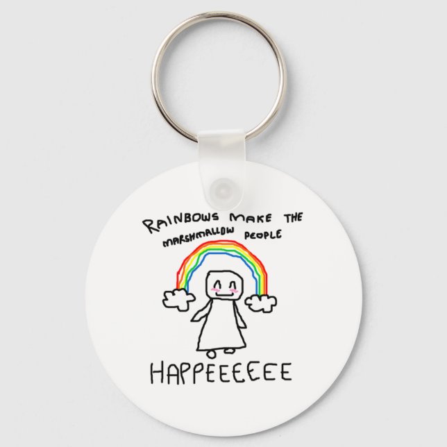 Marshmallow people part deux. key ring (Front)