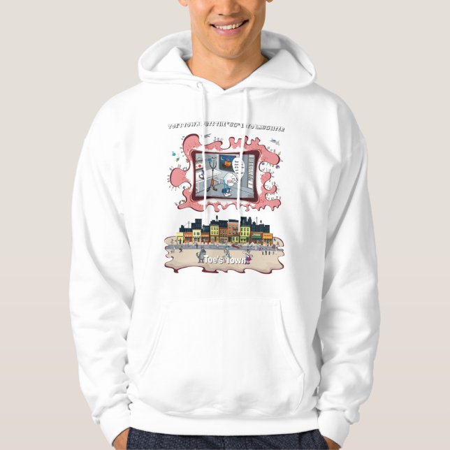 Marshmallow Prostate Exam | Get Well White Hoodie (Front)